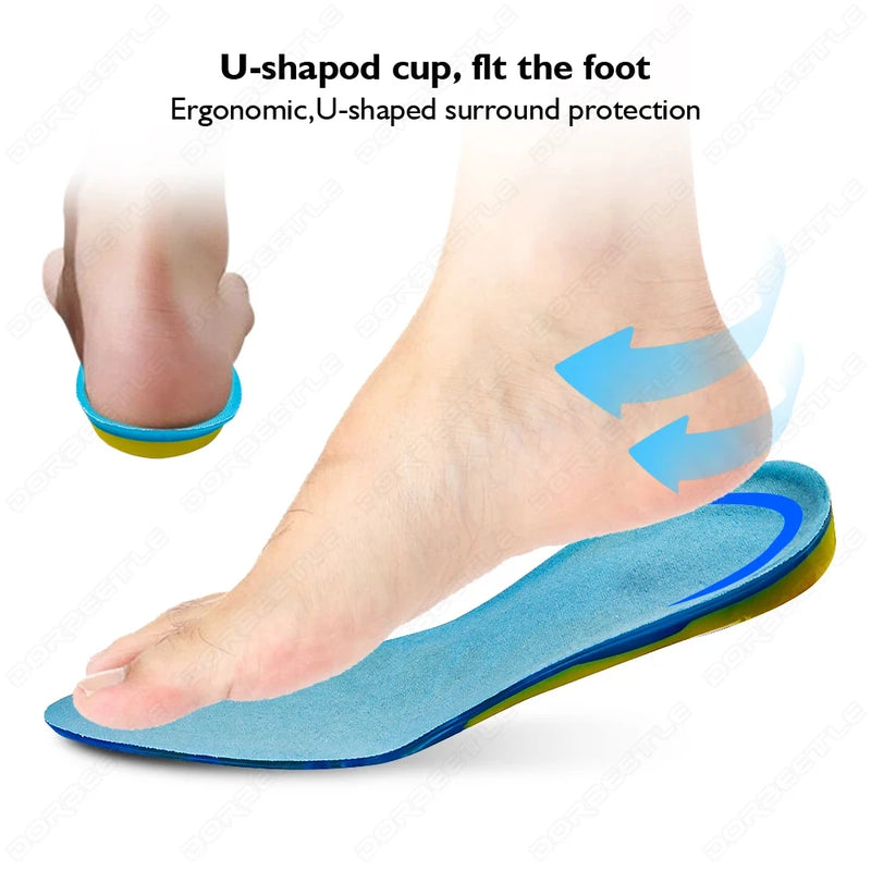 Palmilha de gel vthra, palmilha ortopédica de silicone para cuidados com os pés, palmilhas esportivas, almofadas de absorção de choque, arco ortopédico
